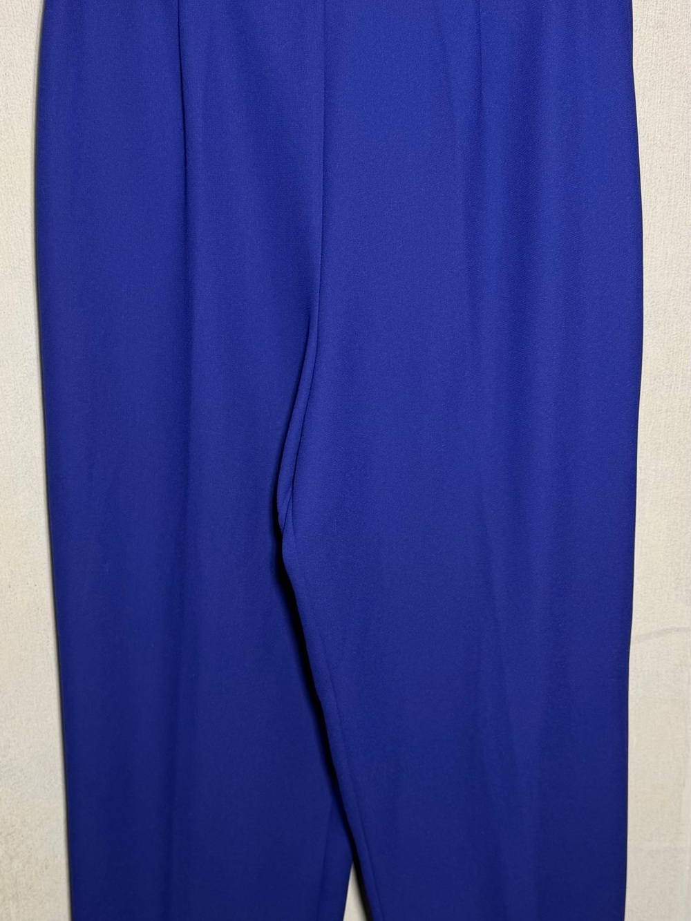Karin Stevens Blue Dress Pants Women’s Size 16M Elastic Waist Straight Leg